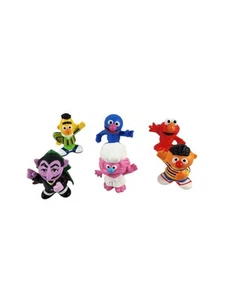 6 Sesame Street Workshop PVC Cake Topper Toy Figures Ernie Bert Grover Elmo Lot - Picture 1 of 8