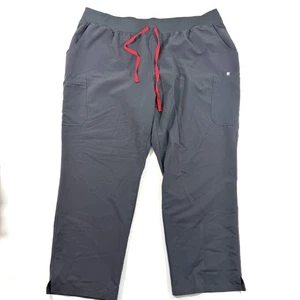 Figs Yola High Waist Scrub Bottom Pants Charcoal Grey Size 6X Tall Medical - Picture 1 of 8
