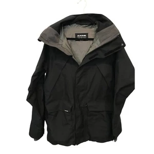 Dakine Windbreaker Jacket Mens M Black Full Zip Front Hooded Long Sleeve Hooded - Picture 1 of 8