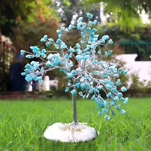 Árbol de la Vida Mini Larimar Cristal Árbol Piedra Preciosa Decoración del Hogar Regalo de Navidad - Imagen 1 de 3