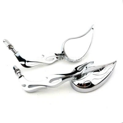 Espejos retrovisores cromados para motocicleta Harley-Davidson Softail Standard FXST Deluxe FLSTN Foto 1 de 4