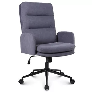 Adjustable Height Home Office Chair, Modern Heightened Back Computer Desk Chair - Picture 1 of 8