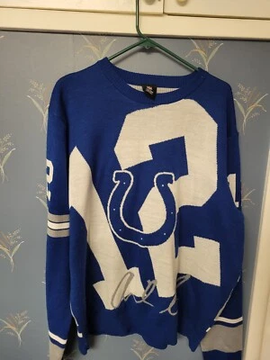 Men’s NFL Team Apparel Indianapolis Colts Andrew Luck Acrylic Sweater Size XL - Image 1 of 4