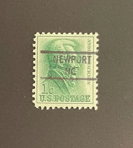 Newport, North Carolina Type 841 Precancel - 1 cent Jackson - U.S. #1209 - NC - Picture 1 of 1