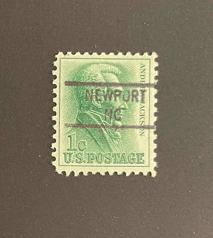 Newport, North Carolina Type 841 Precancel - 1 cent Jackson - U.S. #1209 - NC - Image 1 of 1