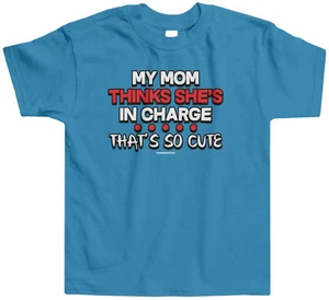 Threadrock Kids My Mom Thinks She's In Charge So Cute Toddler T-shirt Funny - Picture 1 of 10