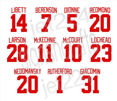 Detroit Red Wings STICKER DECAL 1970s stars Berenson Dionne Redmond Larson + - Image 1 of 4