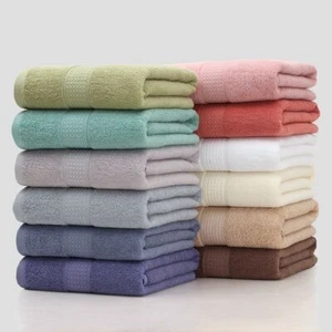 Cotton 33x72cm Bath Sheet Oversized Soft Absorbent Quick Dry Bath Towel - Picture 1 of 1