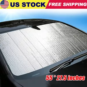 Foldable Large Sun Shade Truck Van Car Windshield Visor UV Block Cover Protector - Bild 1 von 9