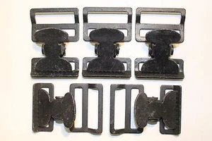 Military Web Strap T Buckle, Spring Loaded, 1 1/2", Mil-Spec, Black. Lot of 5 - Picture 1 of 4