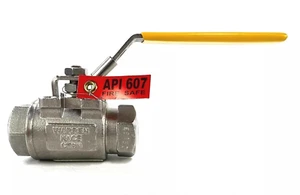 VÁLVULA BOLA ACERO INOXIDABLE BLOQUEO 3/4" X 3/4" 3600 WOG NACE CF8M - Imagen 1 de 3