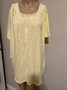 Talbots 2X Yellow Round Neck Short Sleeve Top NWT - Picture 1 of 5