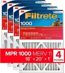 Filtrete 18x20x1 Luftfilter MPR 1000 MERV 11, 4er Pack (412D) - Bild 1 von 7