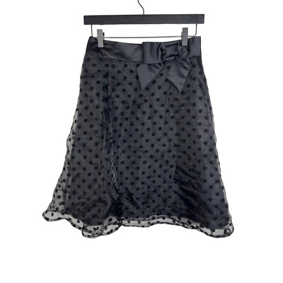 Falda Elle Mujer Talla 2 Lunares Línea A Negra Vacaciones Gótico Trabajo XS Otoño Acampanado Foto 1 de 4