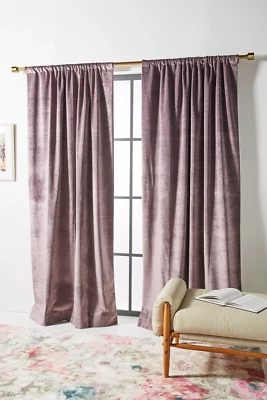 Anthropologie Velvet Slub Curtain-50x108-$378 - Image 1 of 2