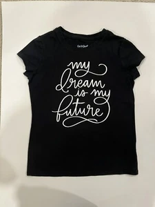 Cat & Jack girl T-shirt, black, size 7/8 - Picture 1 of 3