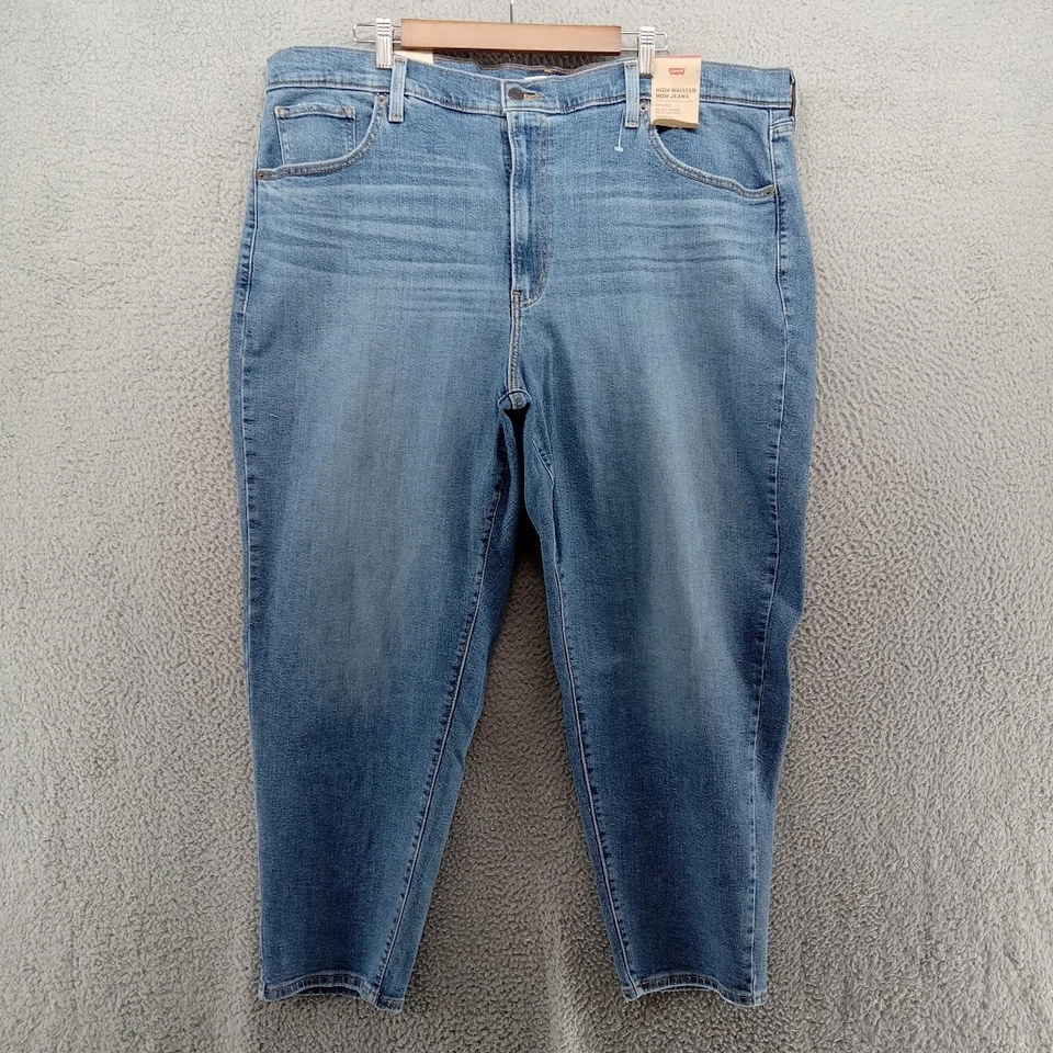 Levi's Women's Blue Trendy Women's High-Waist Mom Jeans Pants Plus Size 22W
