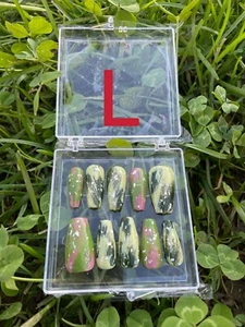 Tips per unghie finte/luccicante/multicolore/natura/a ballerina/primavera/lunga - Foto 1 di 3