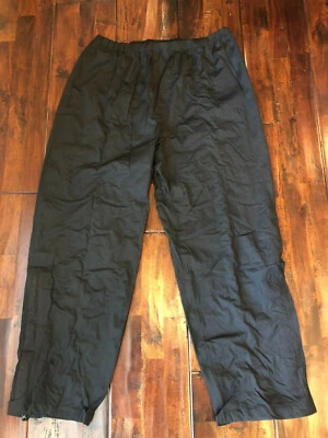 Plythal Black Lightweight Packable Rain Pants 20054-BLK-XL XL NWT - Image 1 of 4