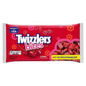 BOLSA DE DULCES TWIZZLIER MORDEDURAS CEREZA REGALIZ - 16 oz - PAQUETE DE 3 - Imagen 1 de 2
