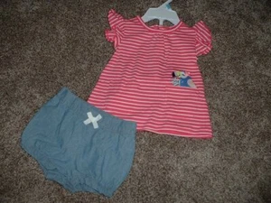 Carter's Baby Girl Toucan 2-Piece Shorts Set Pink Size 6M 6 Months 3-6 mos NWT - Picture 1 of 2