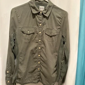 Converse Olive Green Button-Up Shirt - Picture 1 of 6