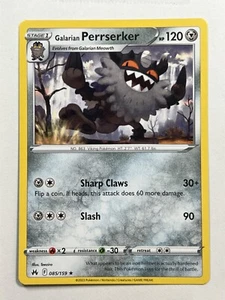 Galarian Perrserker 085/159 Non Holo Rare Crown Zenith Pokemon Near Mint NM - Picture 1 of 4