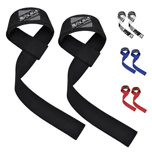 Muka Weight Lifting Straps Deadlift Powerlifting Wrist Straps for Gym Workout - Picture 1 of 31