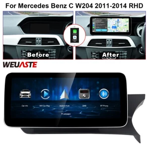 For Mercedes Benz C W204 2011-2014 RHD Android Auto Carplay 10.25'' Touch Screen - Picture 1 of 12
