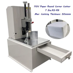 Electric Corner Rounding Machine 110V Paper Round Corner Cutter with 7 Die R3-R9 - Picture 1 of 15