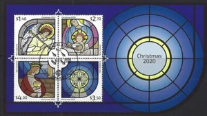 HOJA EN MINIATURA DE NAVIDAD NUEVA ZELAND 2020 FINA USADA - Imagen 1 de 1