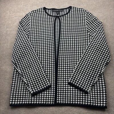 Женский свитер размер L Houndstooth открытый кардиган свитер минималист капсулы - Изображение 1 из 4