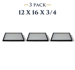 3 Pack of 12 x 16 x 3/4 Riker Display Cases Boxes for Collectibles Jewelry &More - Picture 1 of 3