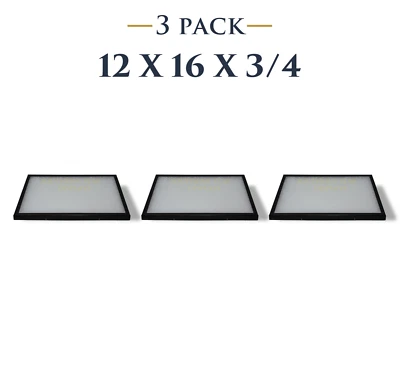 3 Pack of 12 x 16 x 3/4 Riker Display Cases Boxes for Collectibles Jewelry &More - Image 1 of 3