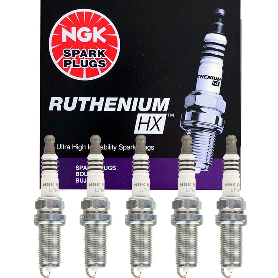 Bujías NGK Rutenio HX genuinas 5 piezas para Volvo C30 C70 S40 S60 V50 V70 L5 Foto 1 de 4
