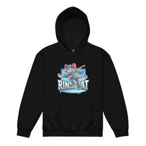 Eisbahn Ratte Jugend Hockey Hoodie - warmes Fleece Sweatshirt - lustige Eisbahn Ausrüstung - Bild 1 von 4