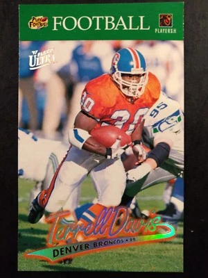 TERRELL DAVIS 1997 Fleer Ultra PROMOTIONAL STORE DISPLAY CARD Very Rare! - Image 1 of 2