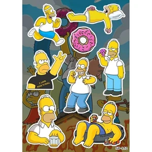 Homer Jay Simpson Sticker Pack | The Simpsons Family TV Show Animated Sitcom - Picture 1 of 1