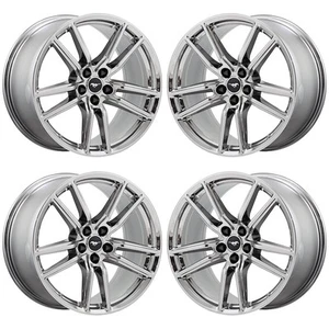 20x11" Ford Mustang GT500 Bright Chrome wheels Factory set 10278 10279 EXCHANGE - Picture 1 of 8