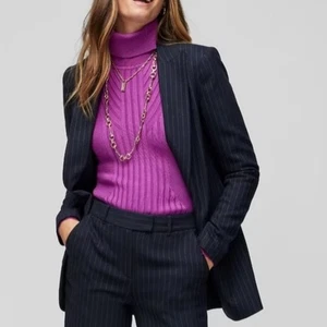 White House Black Market The Relaxed Blazer Striped 14 570357780 - Picture 1 of 16