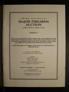 Little John's Major Firearms auction catalog april 28th 29th 2002 session II - Picture 1 of 2