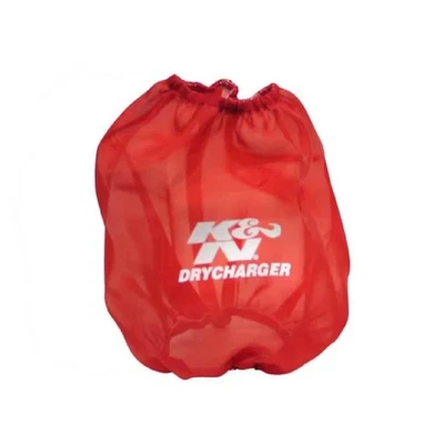 K&N RF-1041DR Universal Red Polyester Round Tapered DryCharger Air Filter Wrap - Image 1 of 3