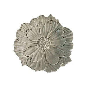 Fitz and Floyd Savannah Home Gray Grey Flower 8.5" Southern Decorative Plate NEW - Picture 1 of 5