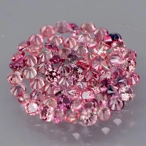 Round Diamond Cut 2 mm.Natural Fancy Color Sapphire Songea,Africa 70Pcs/3.23Ct. - Imagen 1 de 6