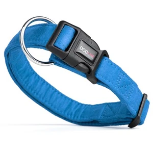Comfort Microfiber Flat Collar for Dogs (W 1" L 15"-25"), Blue - Picture 1 of 4