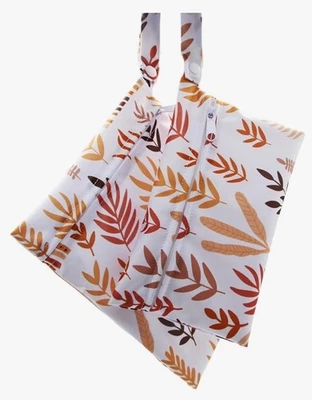 Set of 2 Waterproof Wet/Dry Bags Reusable Leak-Proof Orange&Red for Baby/Travel - Image 1 of 4