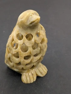 Figura interior pingüino piedra tallada mamá y bebé - Imagen 1 de 9