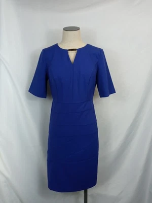 Vestido para mujer AGB. Vestido midi de negocios de poliéster talla 6 púrpura manga corta Foto 1 de 4