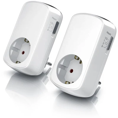 Bearware 2x Countdown Timer/Zeitschalter, manuell, 50Hz, 16A, grau - Bild 1 von 4