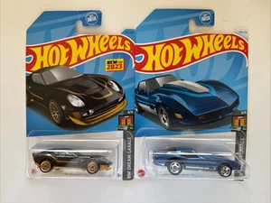 HOT WHEELS 2024 CORVETTE STINGRAY DARK BLUE 109/250 + EL SEGUNDO COUPE - Picture 1 of 10